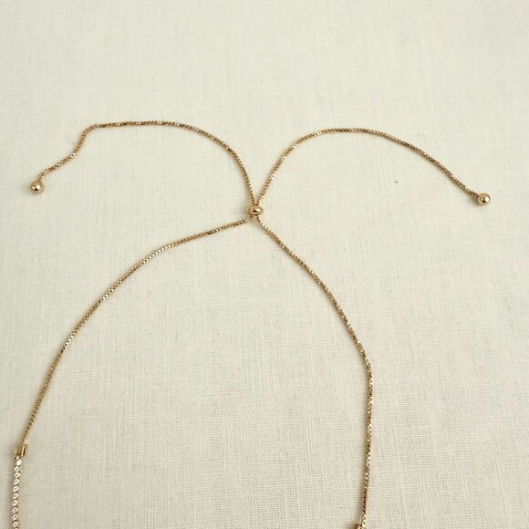 Ettika Adjustable Box Chain Choker Necklace Gold Tone 18k Plated Brass - Picture 2 of 7